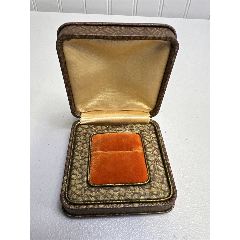 Ring Box Wedding Jewelry Display Velvet Old Case Antique Art Deco VTG